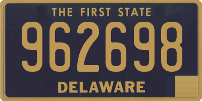 DE license plate 962698