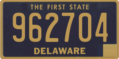 DE license plate 962704