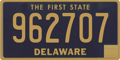 DE license plate 962707