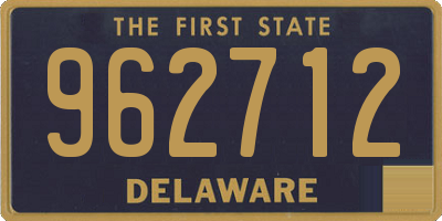 DE license plate 962712