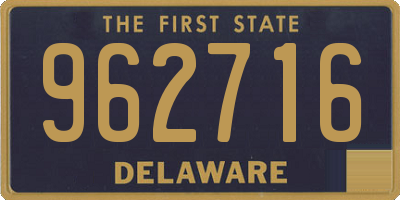 DE license plate 962716