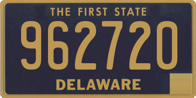 DE license plate 962720