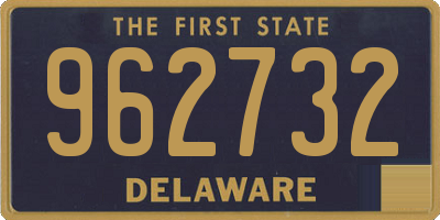 DE license plate 962732