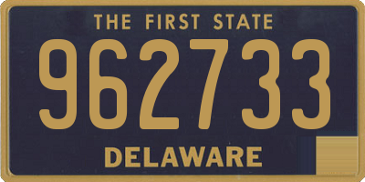 DE license plate 962733