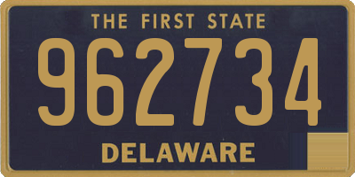 DE license plate 962734