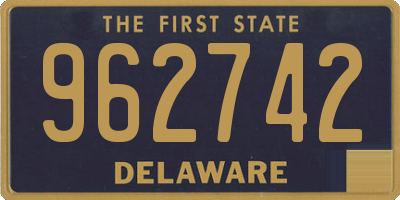 DE license plate 962742