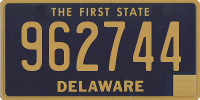 DE license plate 962744