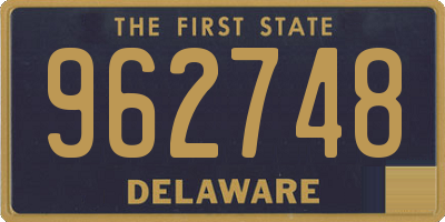 DE license plate 962748