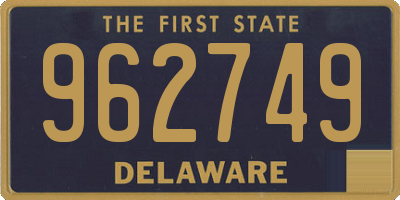 DE license plate 962749