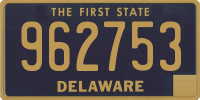 DE license plate 962753