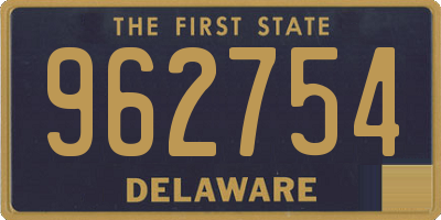 DE license plate 962754