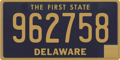 DE license plate 962758