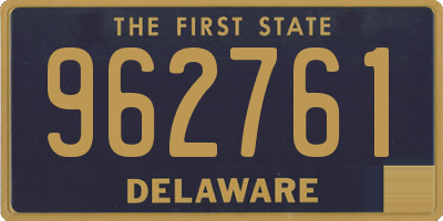 DE license plate 962761