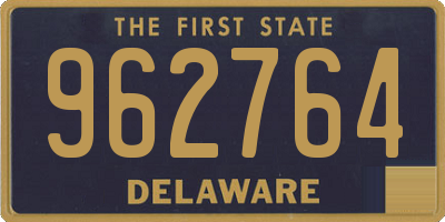 DE license plate 962764