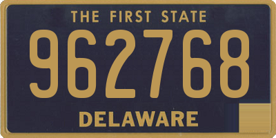 DE license plate 962768