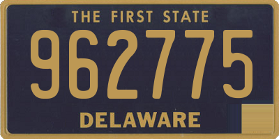 DE license plate 962775