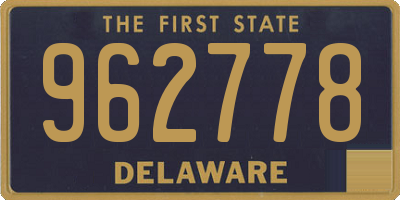 DE license plate 962778