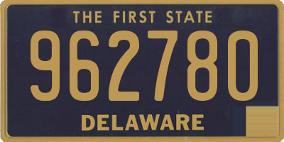 DE license plate 962780