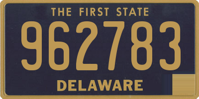 DE license plate 962783