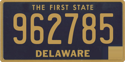 DE license plate 962785