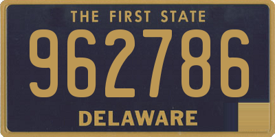 DE license plate 962786