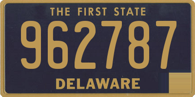 DE license plate 962787