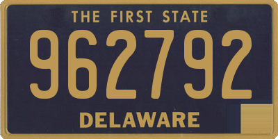 DE license plate 962792