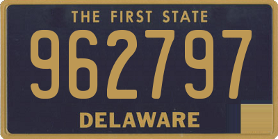 DE license plate 962797