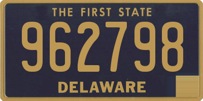 DE license plate 962798