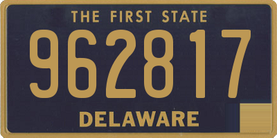 DE license plate 962817