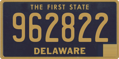 DE license plate 962822