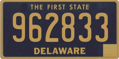 DE license plate 962833