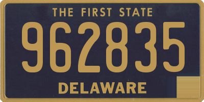 DE license plate 962835