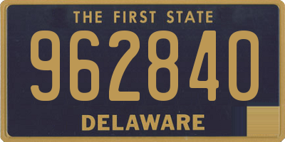 DE license plate 962840