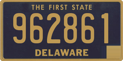 DE license plate 962861