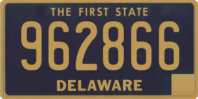 DE license plate 962866