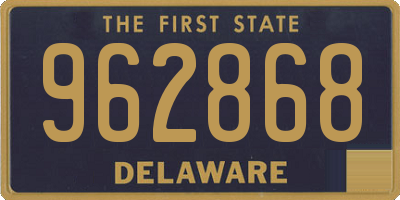 DE license plate 962868