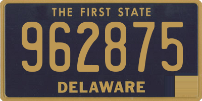 DE license plate 962875