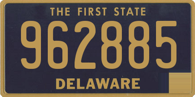 DE license plate 962885