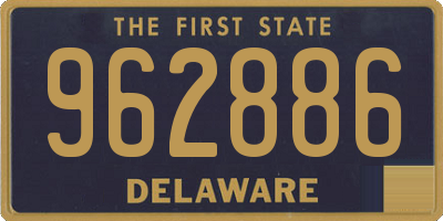 DE license plate 962886