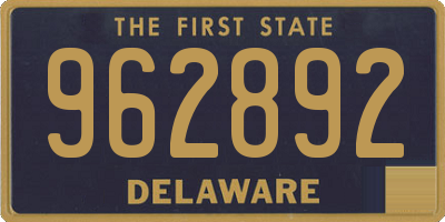 DE license plate 962892