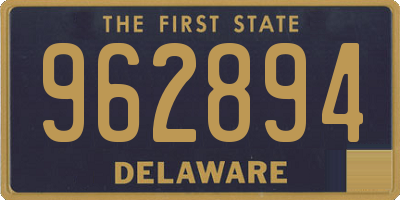 DE license plate 962894