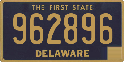 DE license plate 962896