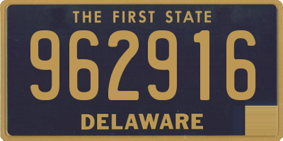 DE license plate 962916