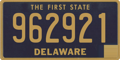 DE license plate 962921