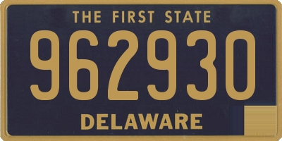 DE license plate 962930