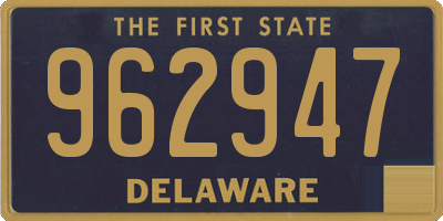 DE license plate 962947