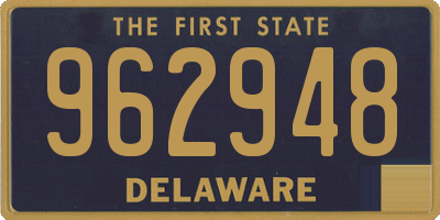 DE license plate 962948