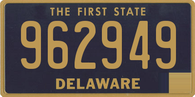 DE license plate 962949