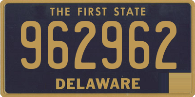 DE license plate 962962